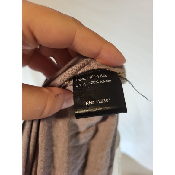 Vtge Hannah Jo Size Small Y2K Silk Dusty Purple Beaded Top - Picture 7 of 7